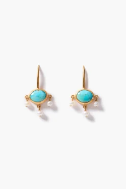 Chan Luu Della Drop Earrings Turquoise