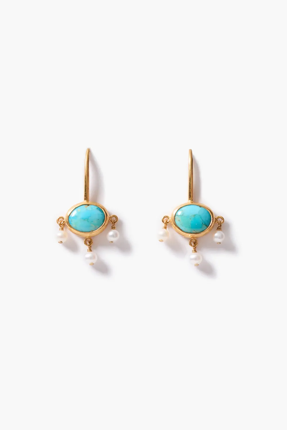 Chan Luu Della Drop Earrings Turquoise