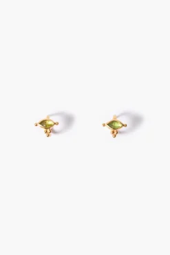 Chan Luu Della Stud Earrings Peridot