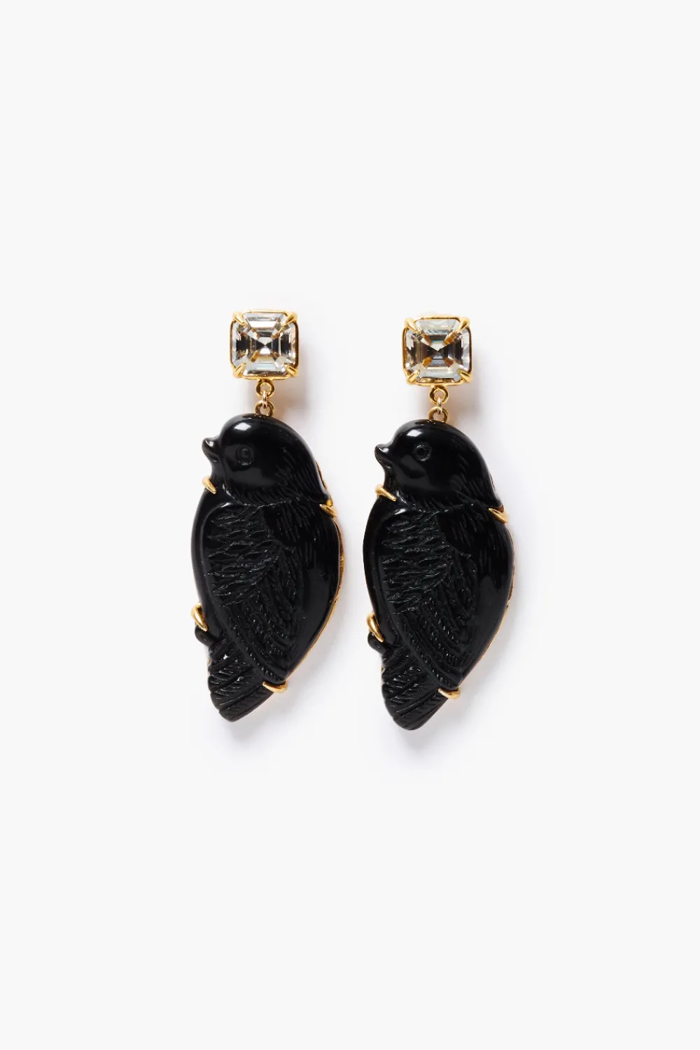 Chan Luu Dove Earrings Black Obsidian