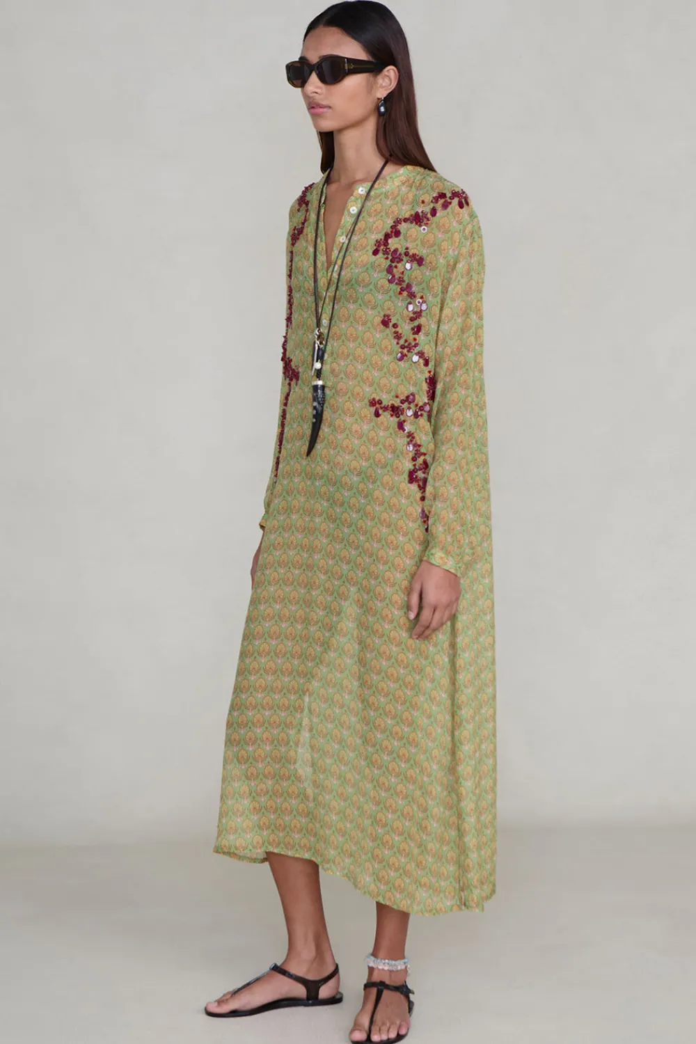 Chan Luu Drip Drip Tunic Green