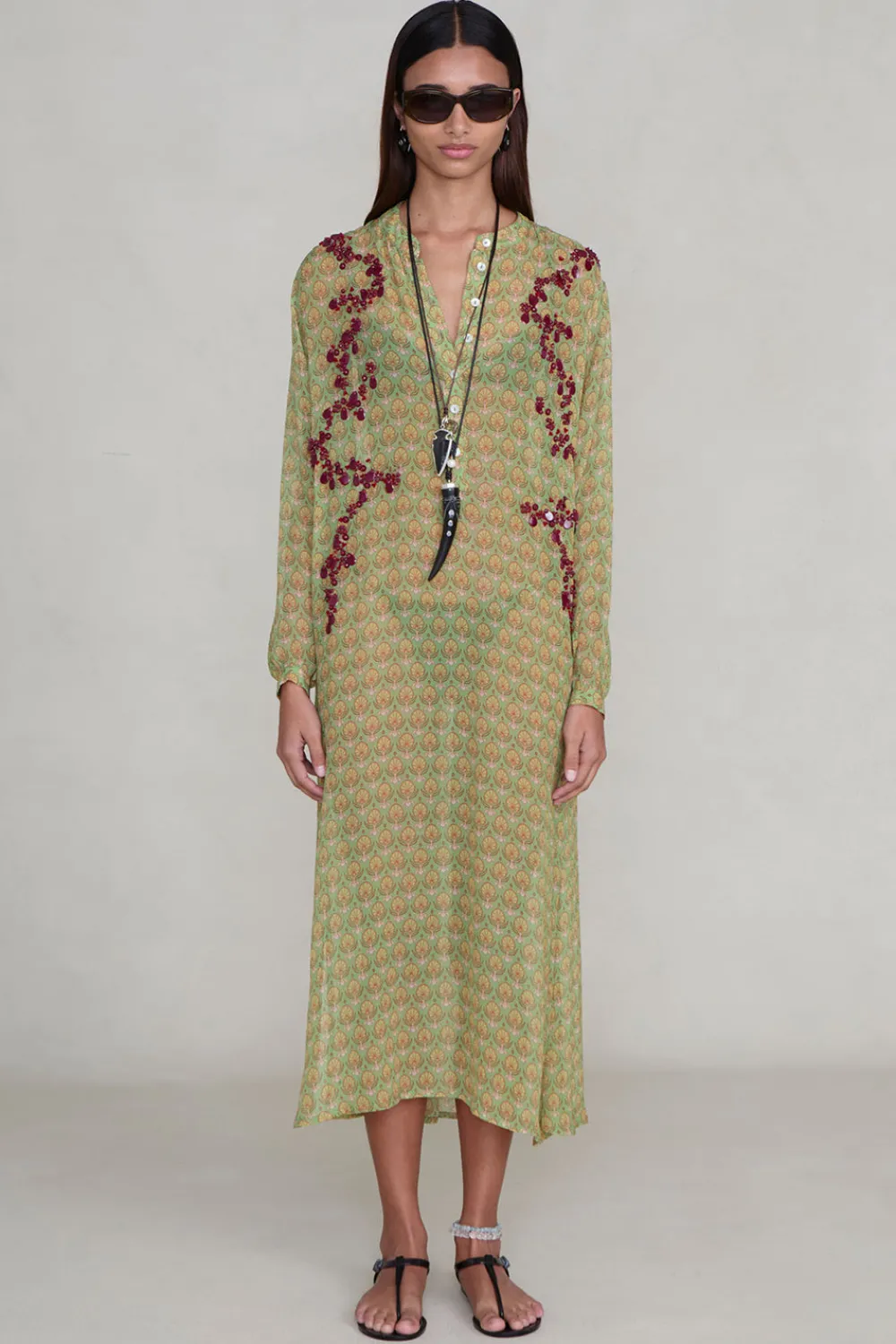 Chan Luu Drip Drip Tunic Green