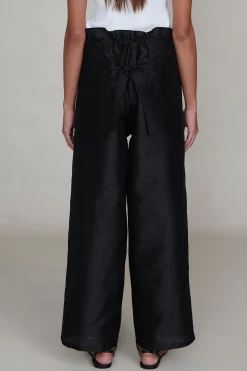 Chan Luu Dupioni traight eg Pant Back