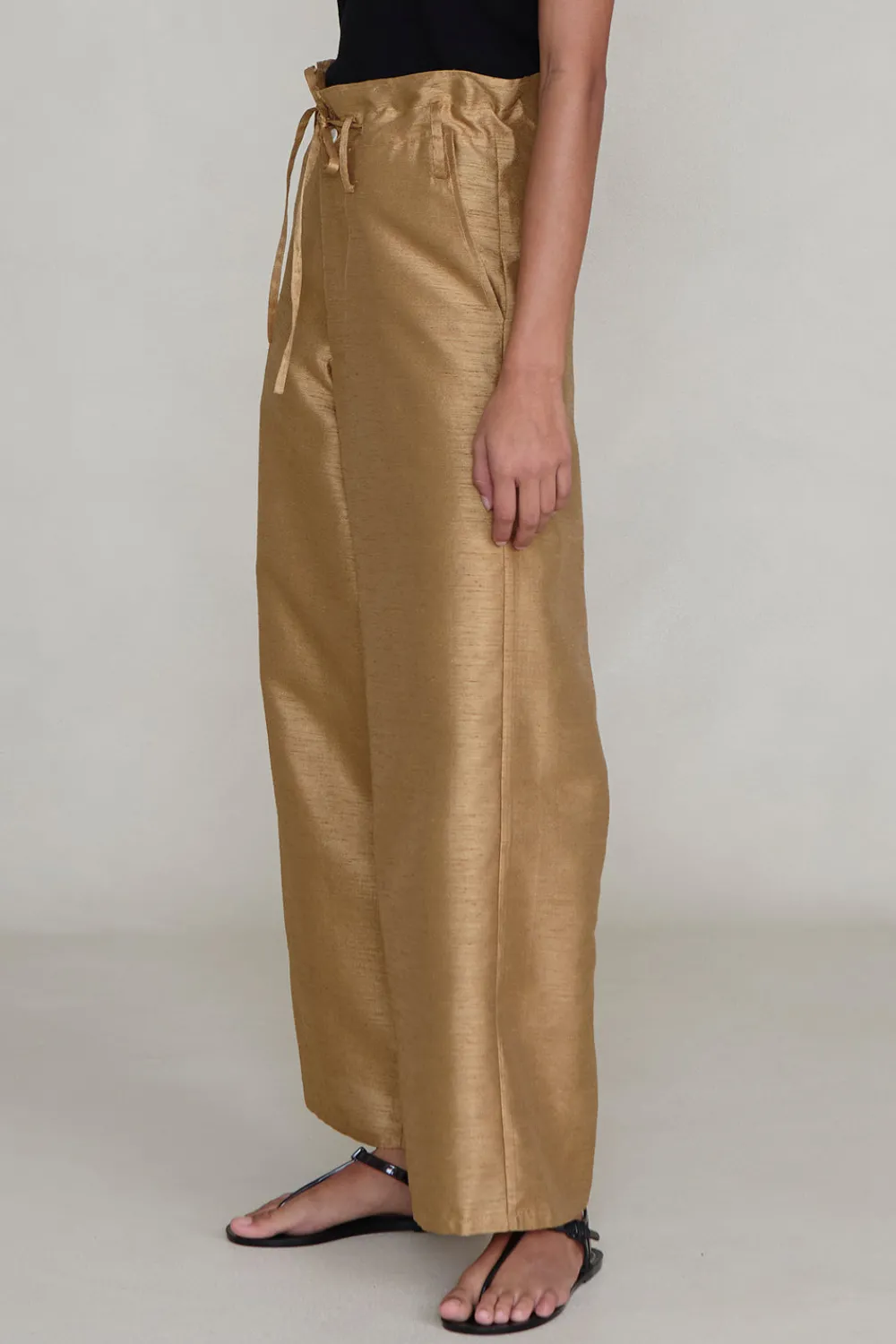 Chan Luu Dupioni traight eg Pant Cae