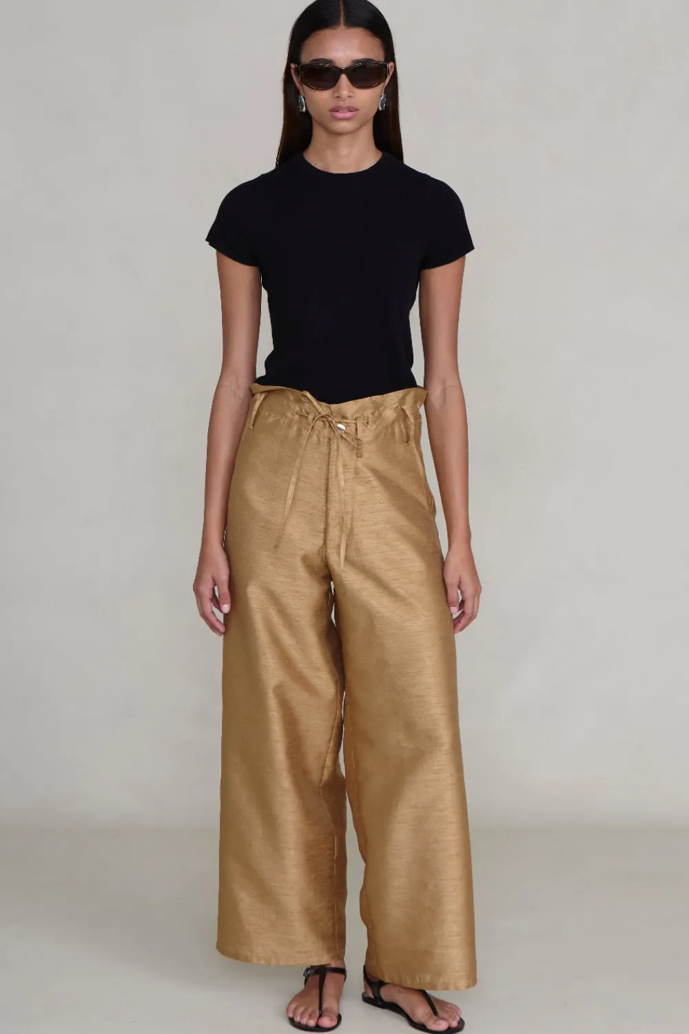 Chan Luu Dupioni traight eg Pant Cae