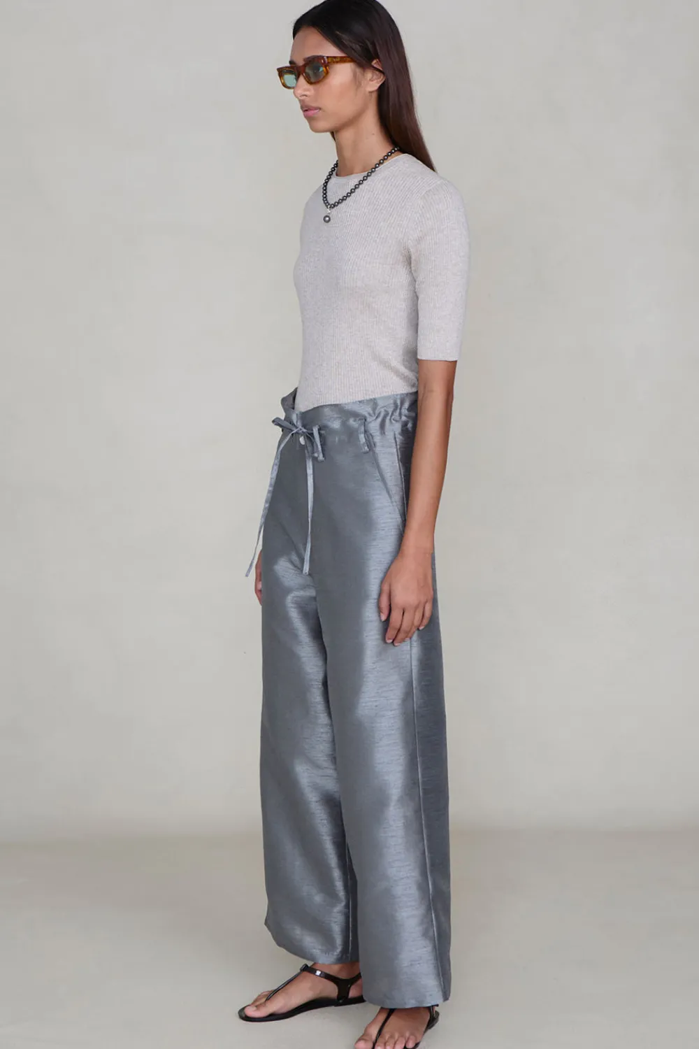 Chan Luu Dupioni traight eg Pant tee