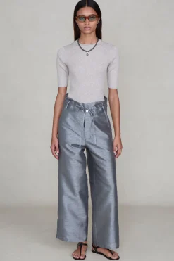 Chan Luu Dupioni traight eg Pant tee