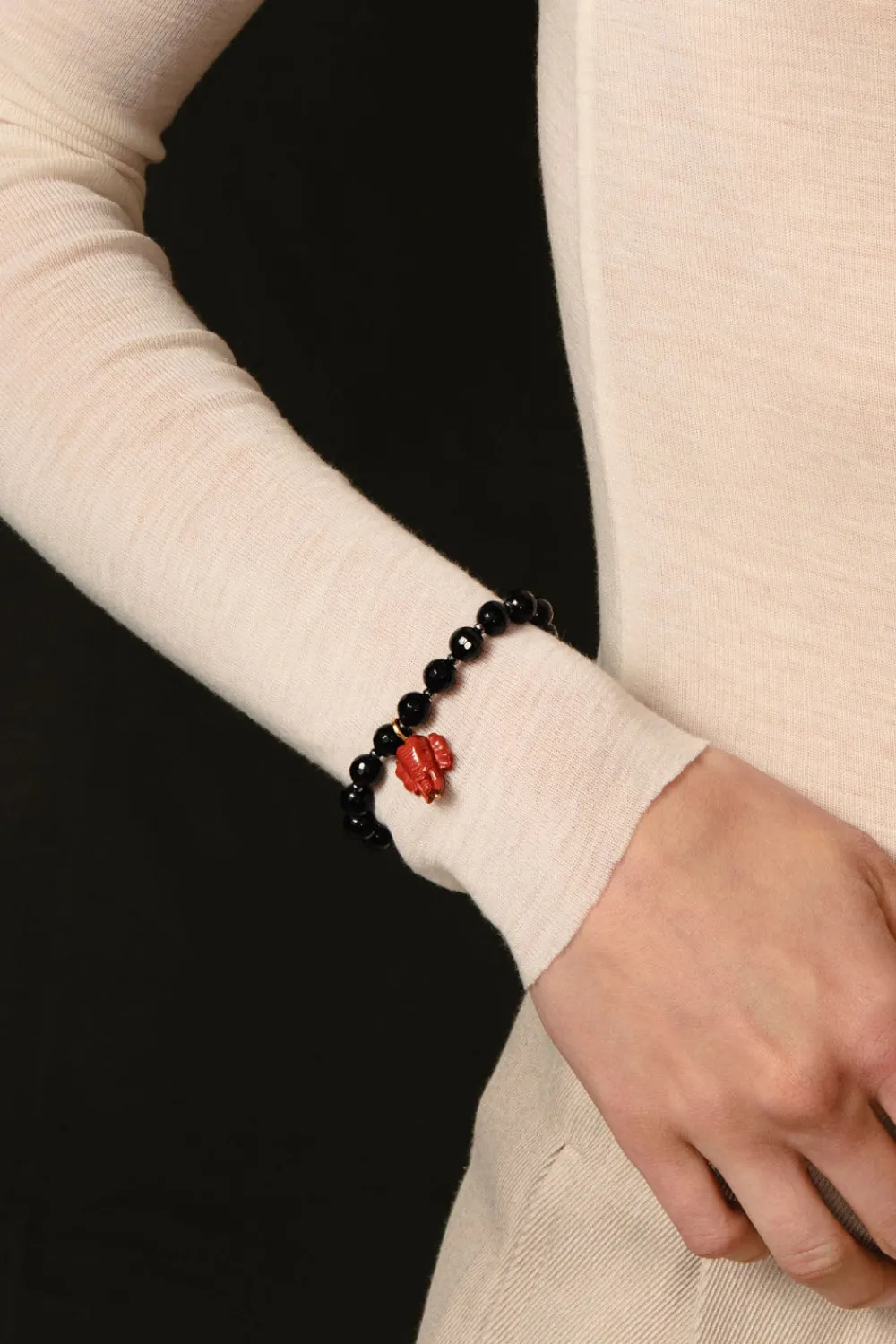 Chan Luu Elephant Bracelet Onyx