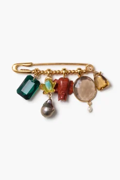 Chan Luu Elephant Brooch Multi