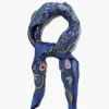 Chan Luu Embroidered Floral Bandana Granada Sky