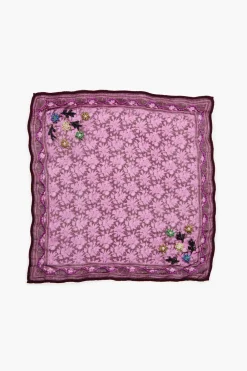 Chan Luu Embroidered Floral Bandana Orchid