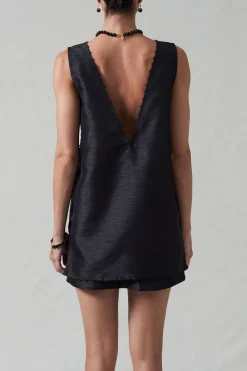 Chan Luu Exaggerated Dupioni Tank Back