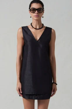 Chan Luu Exaggerated Dupioni Tank Back