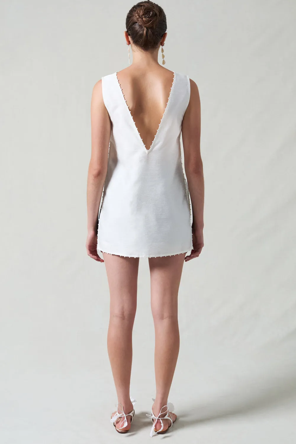 Chan Luu Exaggerated Dupioni Tank White