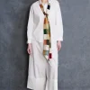 Chan Luu Exaggerated Silk Tie Scarf Patchwork
