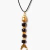 Chan Luu Fishbone Paracord Necklace Smoky Quartz