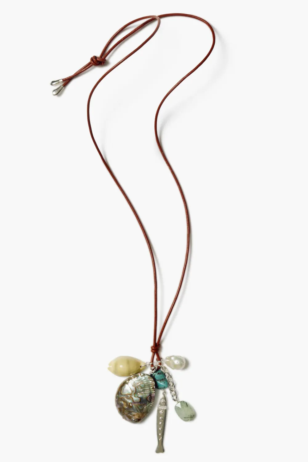 Chan Luu Fisherman's Charm Necklace Abalone Mix