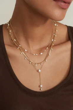 Chan Luu Free-Form Pearl Necklace White