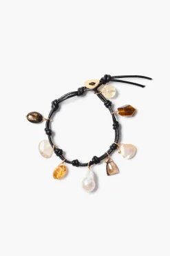 Chan Luu Gemma Charm Bracelet Black