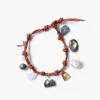 Chan Luu Gemma Charm Bracelet Red