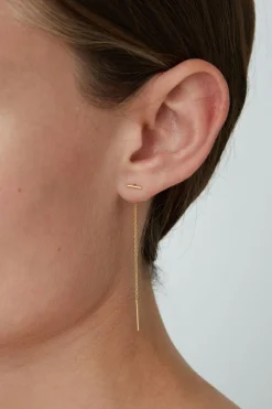 Chan Luu Gold Bar Chain Thread Earrings