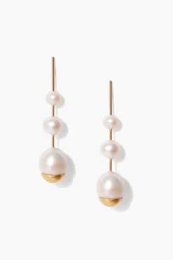 Chan Luu Gold Dipped Pearl Cascade Earrings