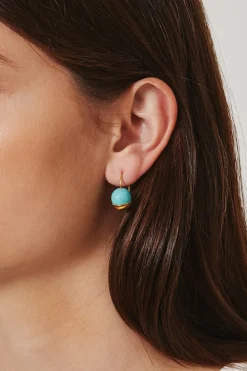Chan Luu Gold Dipped Turquoise Earrings