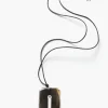 Chan Luu Hall Pass Padlock Necklace Brown