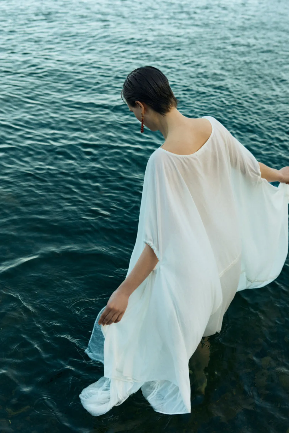 Chan Luu High ow Cotton ik Caftan Crea