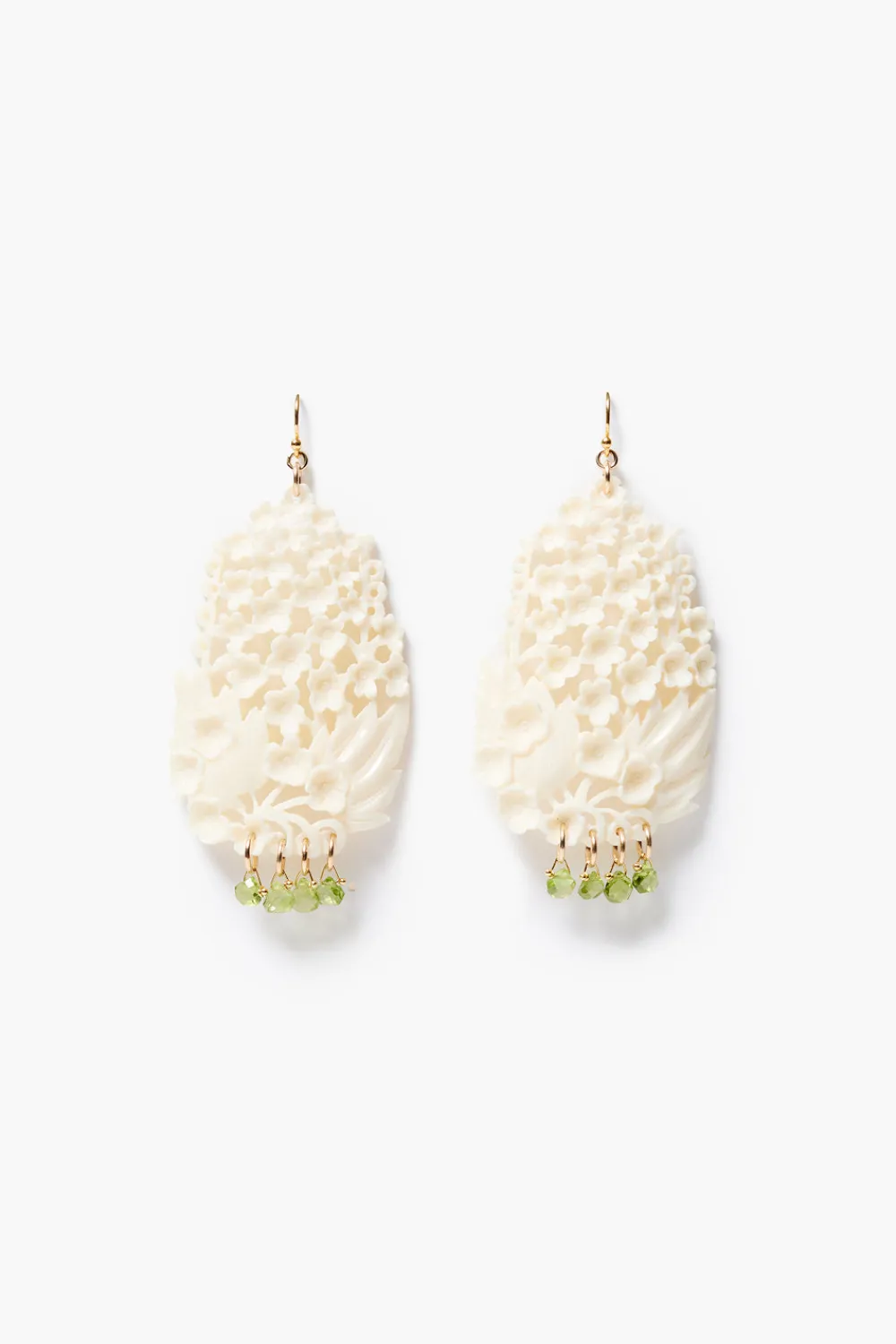 Chan Luu Ivory Drop Earrings Peridot