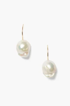 Chan Luu 14k Baroque Earrings White Pearl