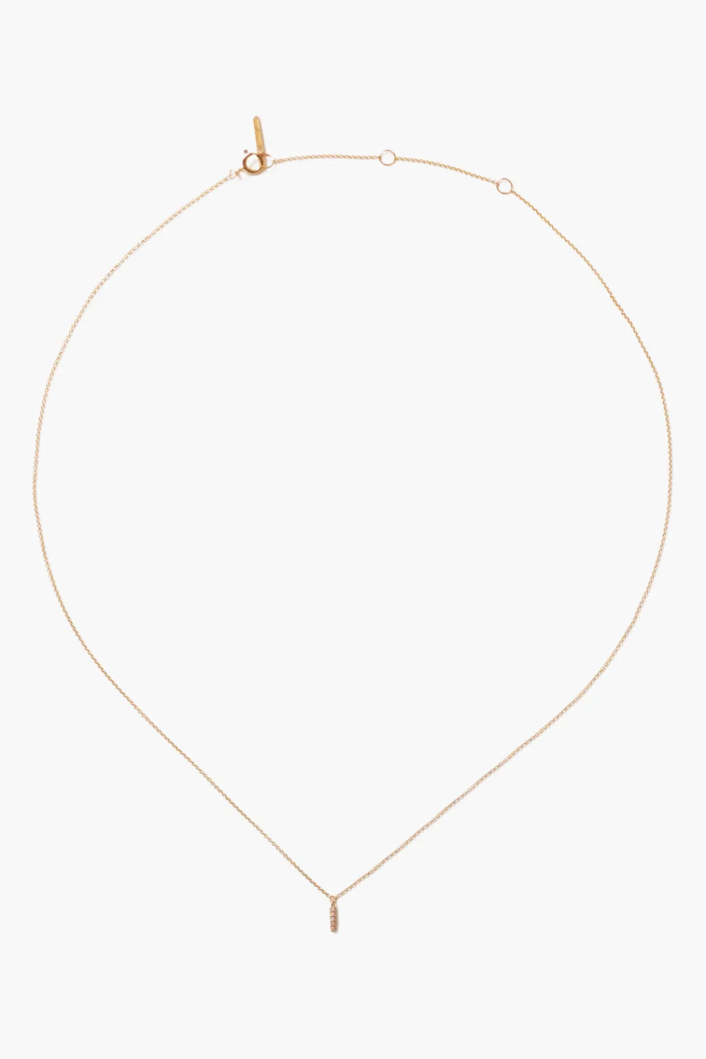 Chan Luu 14k Gold and White Diamond Initial Necklace