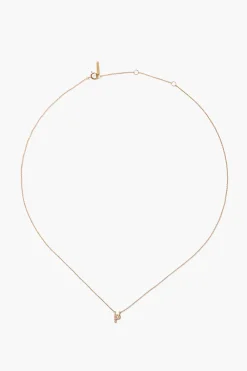 Chan Luu 14k Gold and White Diamond Initial Necklace