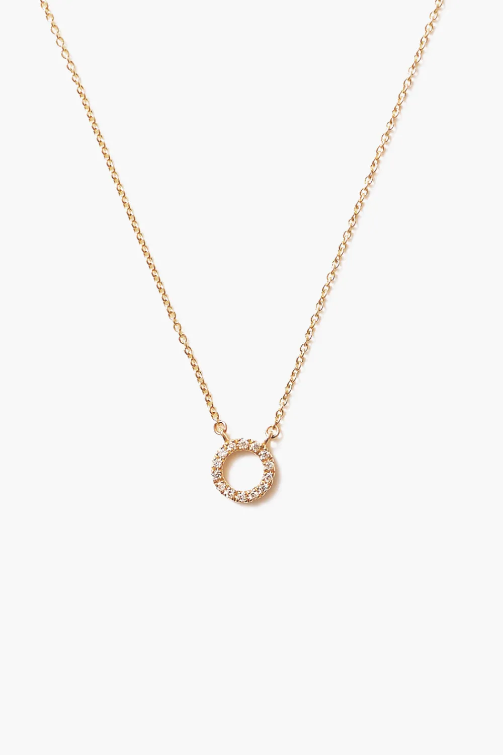 Chan Luu 14k Gold and White Diamond Initial Necklace