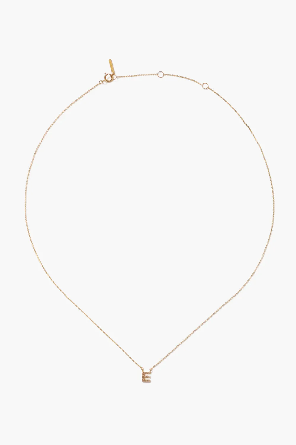 Chan Luu 14k Gold and White Diamond Initial Necklace