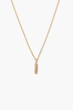 Chan Luu 14k Gold and White Diamond Initial Necklace