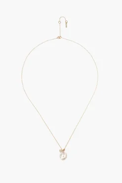 Chan Luu 14k Keshi Pearl and Sliced Champagne Diamond Necklace