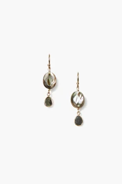 Chan Luu 14k Rabat Drop Earrings Abalone Mix