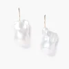 Chan Luu 14k White Le Baroque Earrings