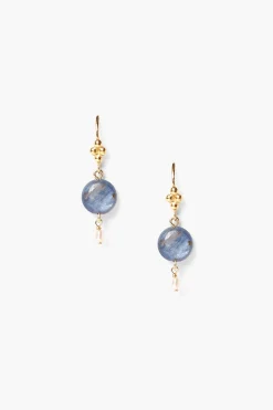 Chan Luu Kyanite and Pearl Drop Earrings