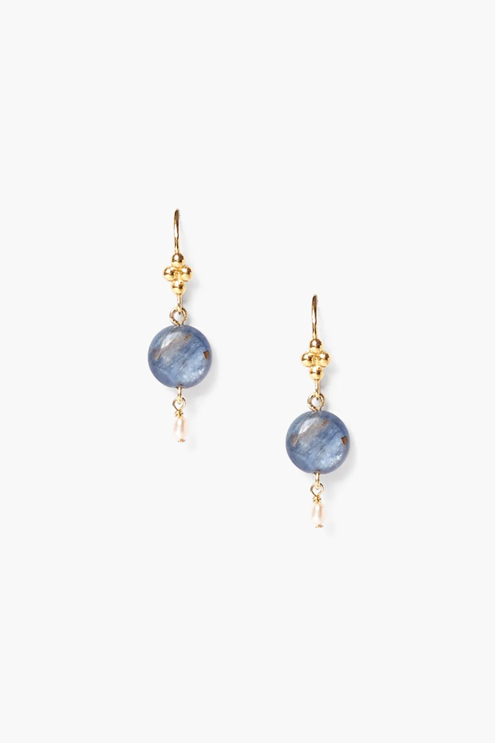 Chan Luu Kyanite and Pearl Drop Earrings