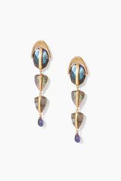 Chan Luu Labradorite Mix Rise Earrings