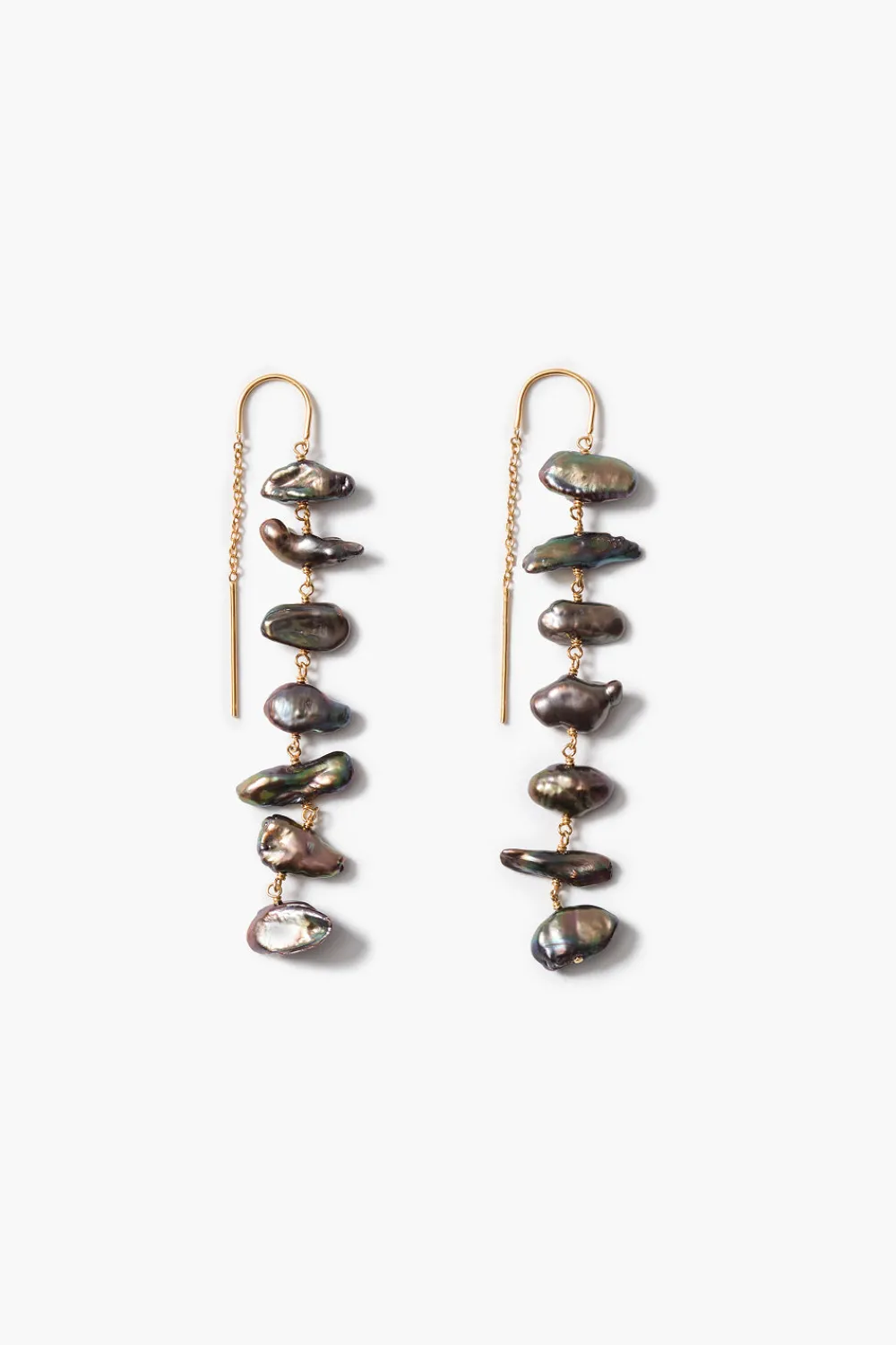 Chan Luu Ladder Earrings Peacock Pearl