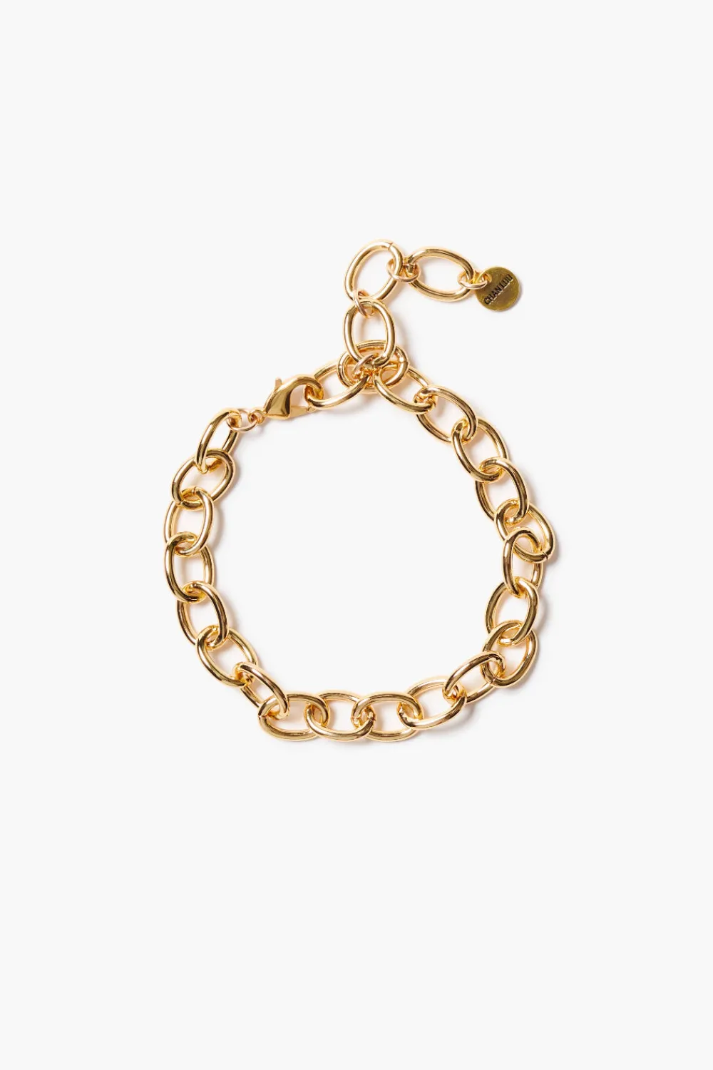 Chan Luu Large Chain Link Anklet Gold
