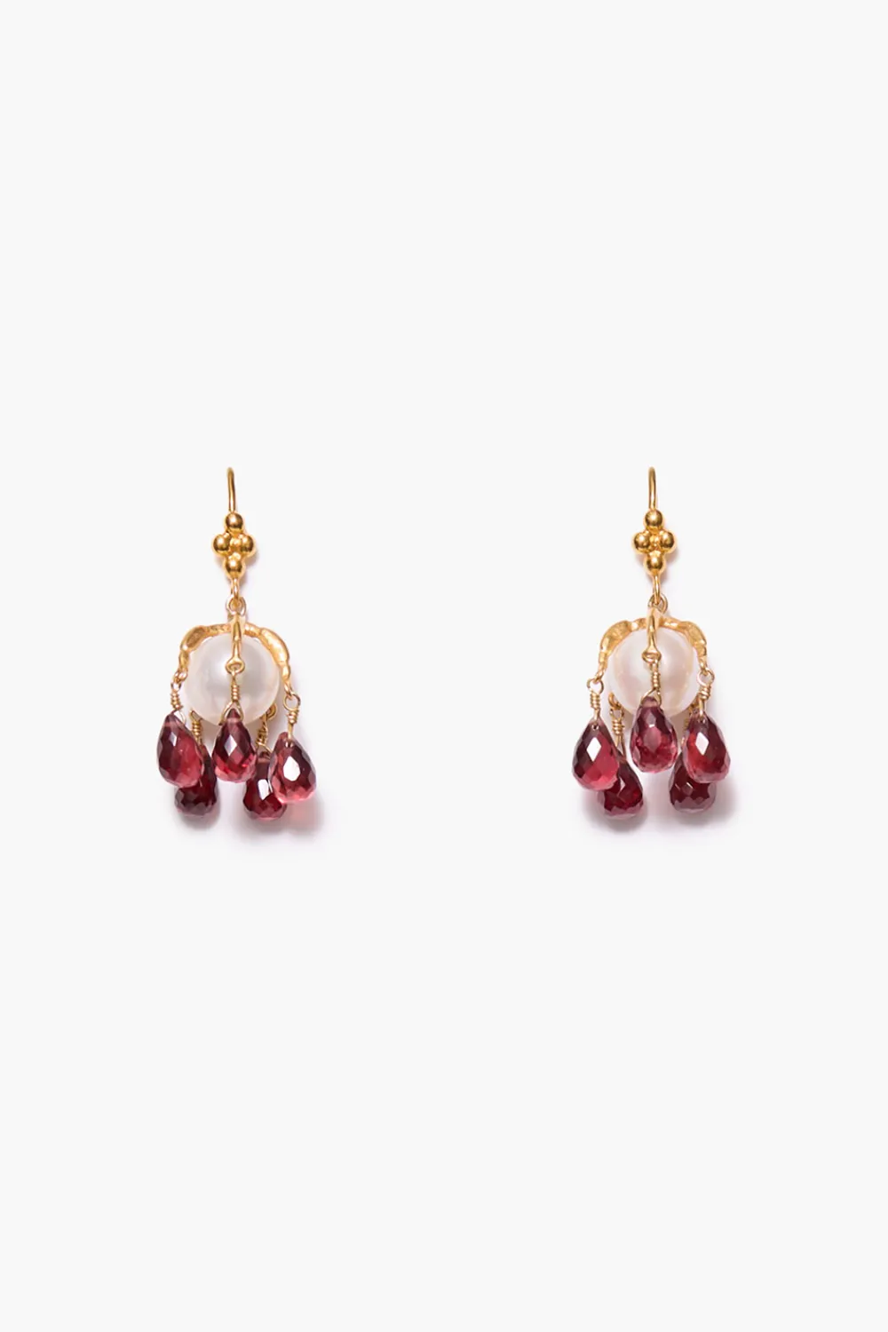Chan Luu Lark Drip Earrings Garnet