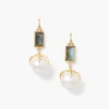 Chan Luu Lark Earrings White Pearl Mix