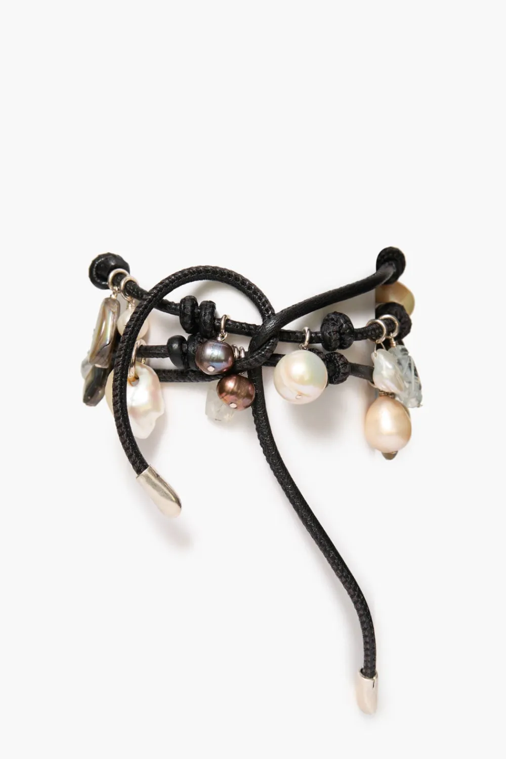 Chan Luu Lea Leather Three Wrap Bracelet Black