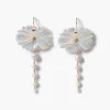 Chan Luu Magnolia Drop Earrings White