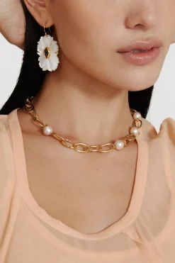 Chan Luu Magnolia Earrings White MOP Mix