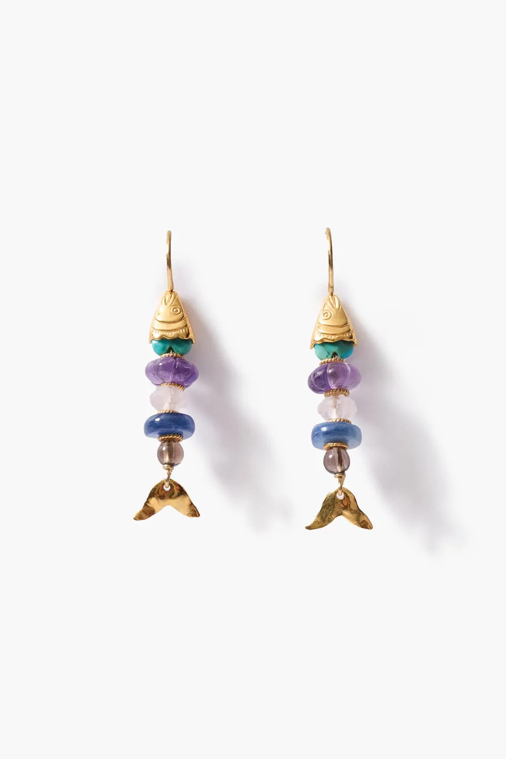 Chan Luu Mini Orris Earrings Multi